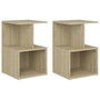 Voir la diapositive 2 : VIDAXL Tables de chevet 2pcs Chene sonoma 35x35x55cm bois d'ingenierie