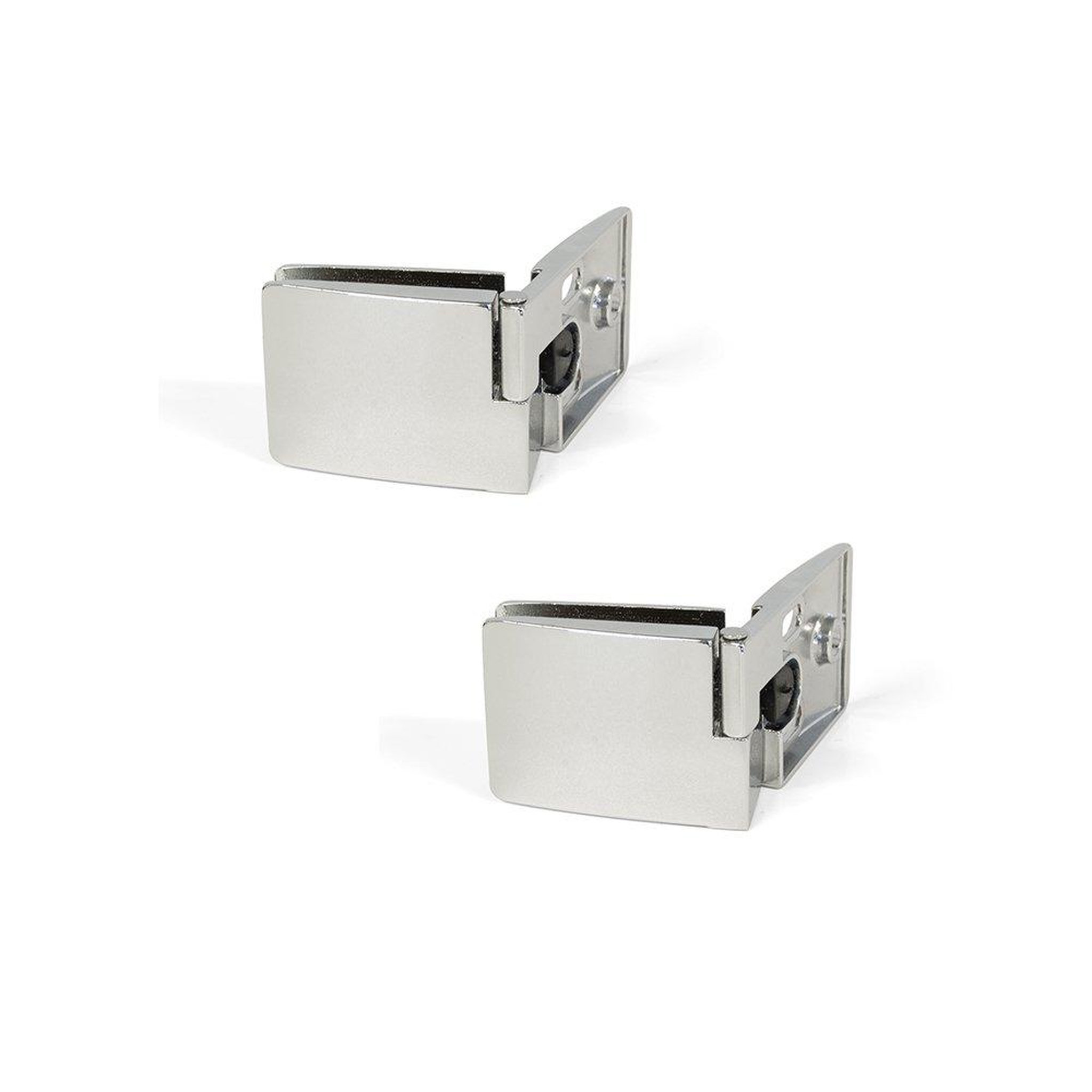 EMUCA SRL Lot de 2 charnières pour portes en verre intérieures central finition chromée