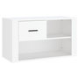 Voir la diapositive 2 : VIDAXL Armoire a chaussures Blanc 80x35x45 cm Bois d'ingenierie