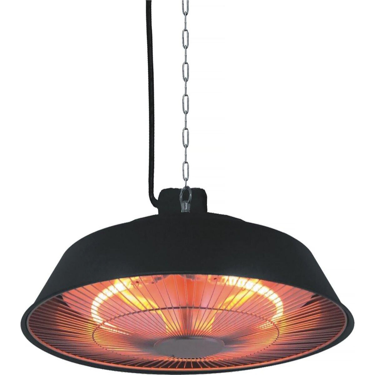 Habitat et Jardin Chauffage électrique suspendu - 1500W - Noir