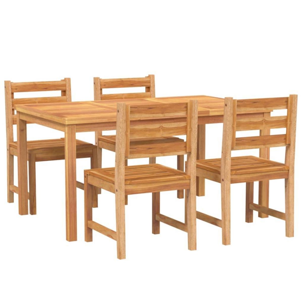 VIDAXL Ensemble a manger de jardin 5pcs Bois de teck massif