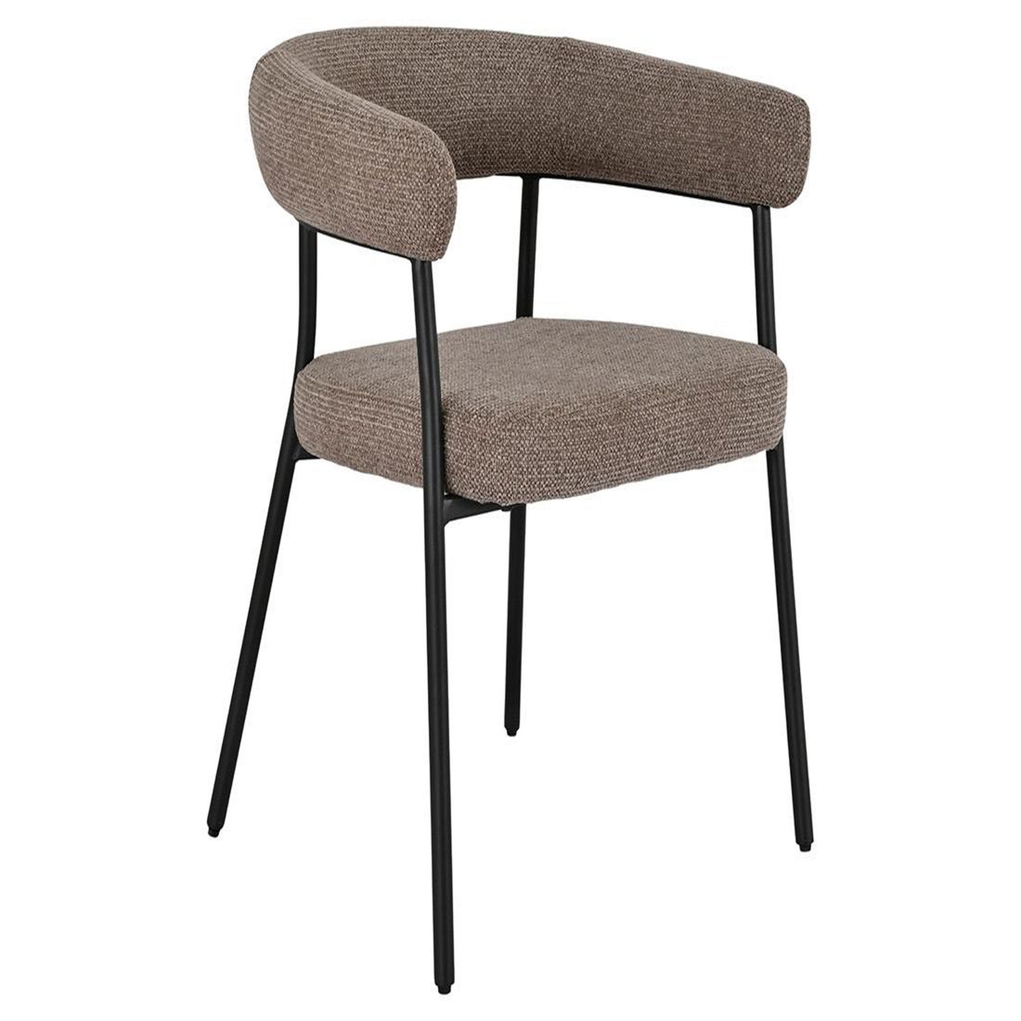 Voir la diapositive 3 : BEST MOBILIER Sadie - lot de 2 chaises fsc  100% en tissu texturé - pieds en acier