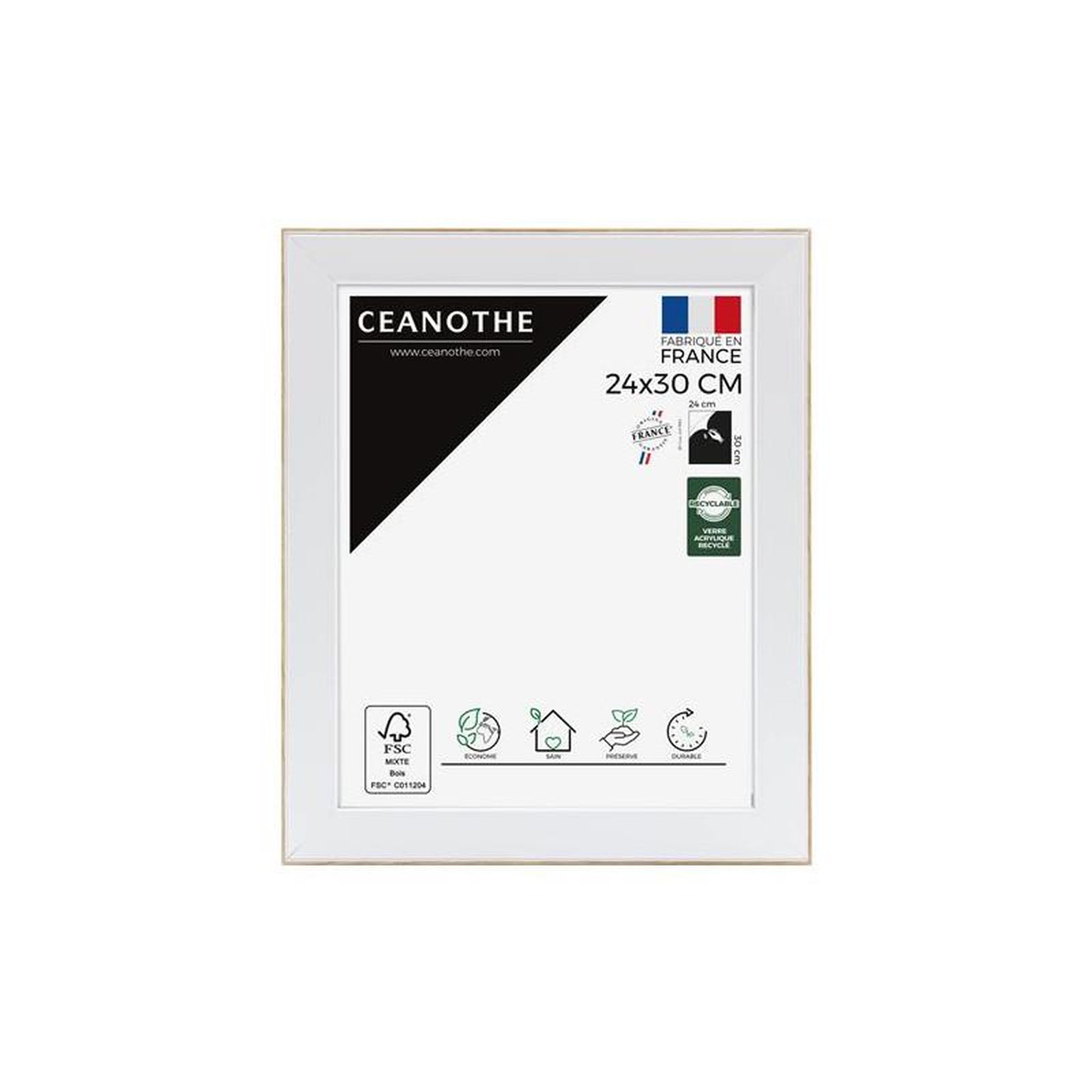 CEANOTHE Cadre photo Ceanothe Newton 24 x 30 cm Bois et Blanc
