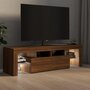 VIDAXL Meuble TV avec lumieres LED Chene marron 140x36,5x40 cm