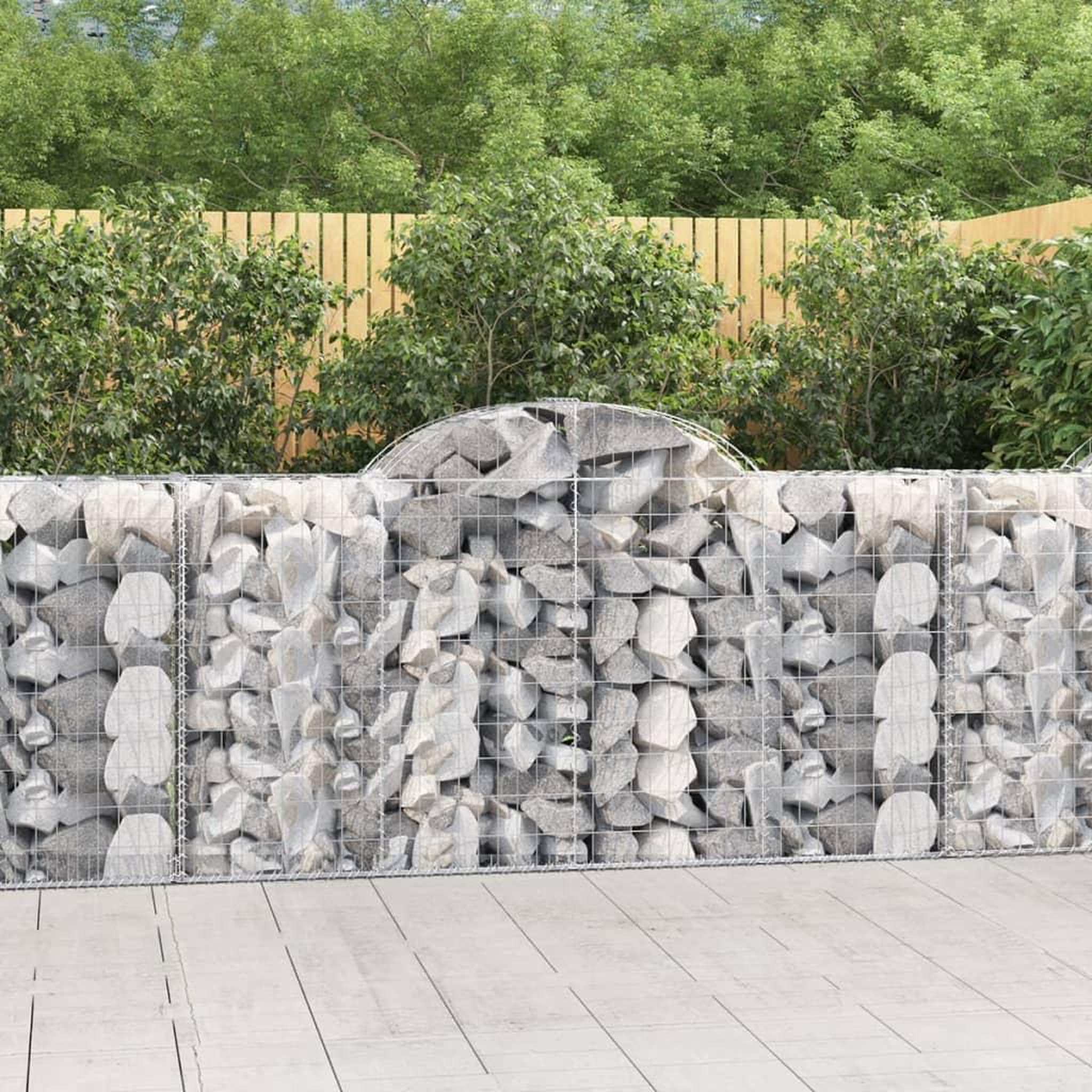 VIDAXL Paniers a gabions arques 9 pcs 200x50x100/120 cm fer galvanise