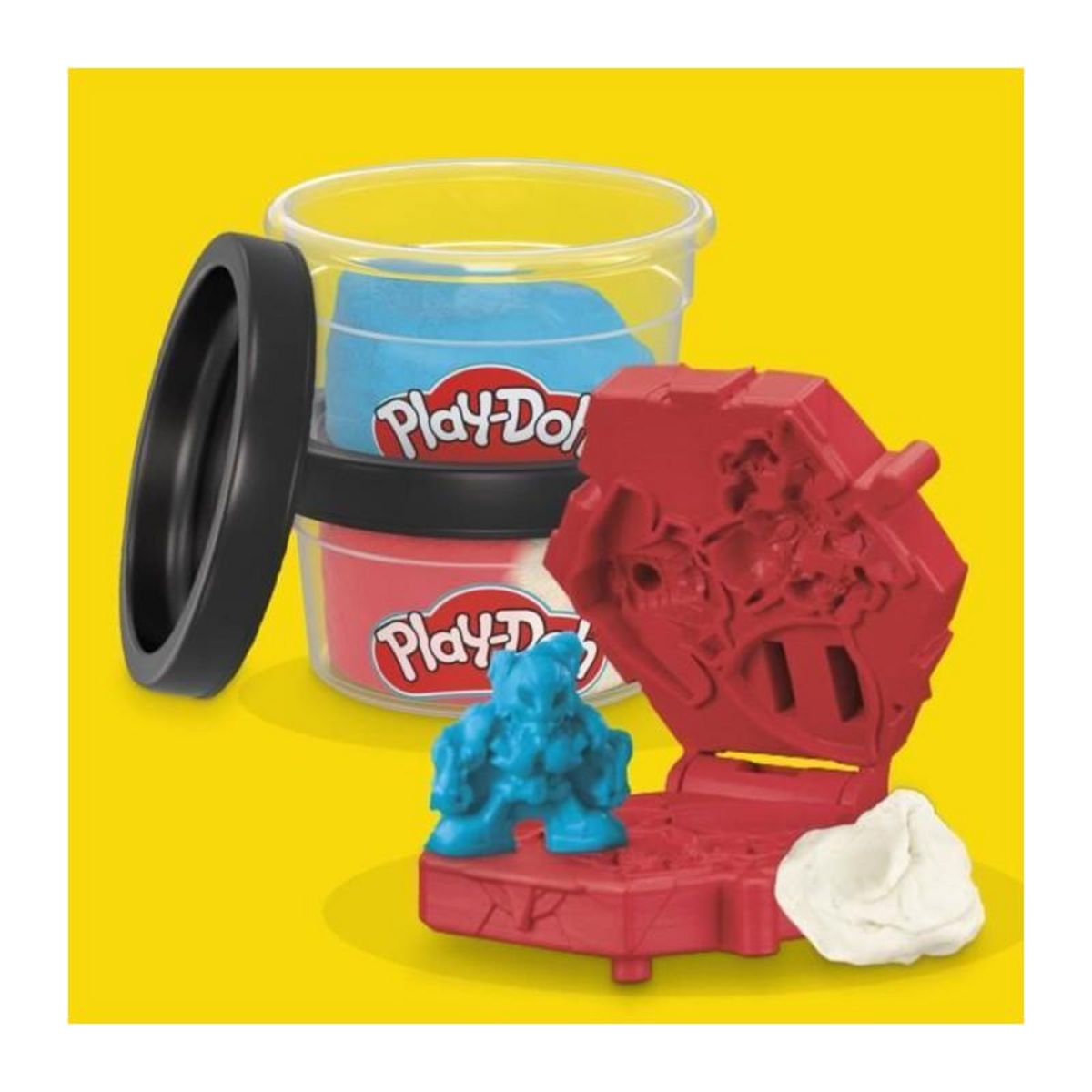 PLAYDOH Play-Doh Captain America, coffret Bouclier tamponneur avec figurine flexible, accessoires et pâte a modeler, des 4 ans, Marvel