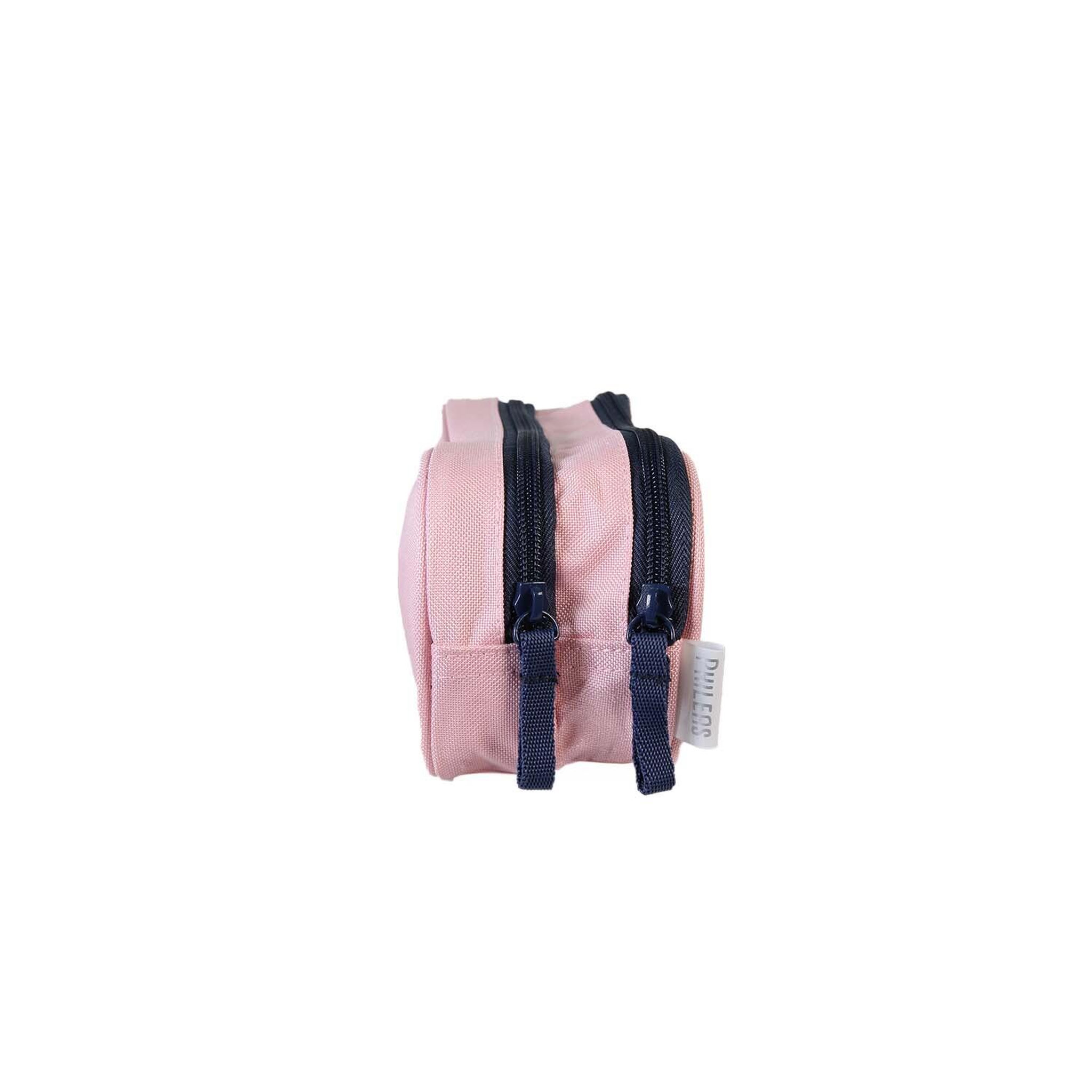 Voir la diapositive 3 : Bagtrotter Phileas - Trousse scolaire Cygne - Bleu/Rose - Fille - 2 compartiments zippé