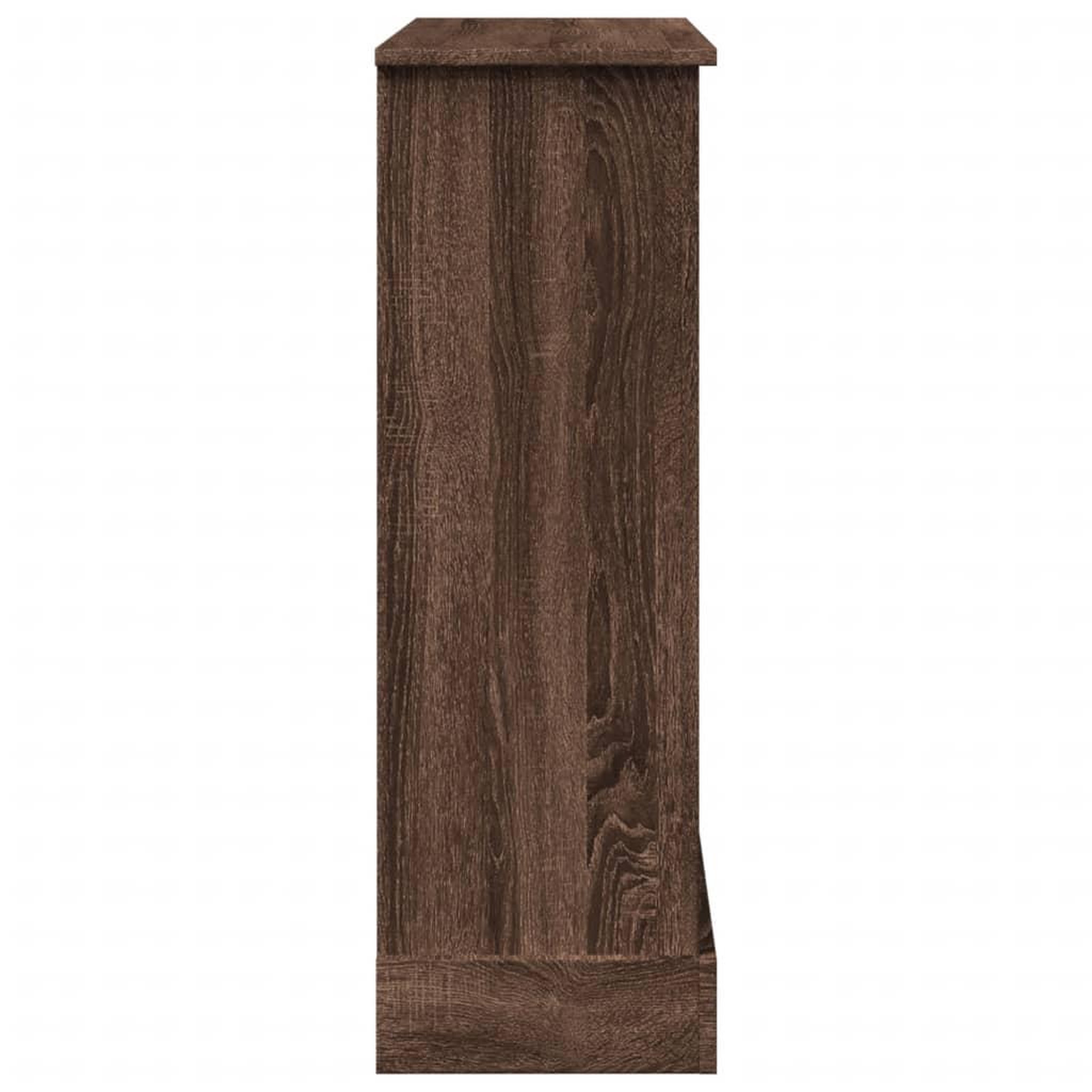Voir la diapositive 5 : VIDAXL Cadre de cheminee chene marron 90x30x90 cm bois d'ingenierie