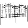 Voir la diapositive 3 : VIDAXL Cloture de jardin avec sommet de lance Noir 140 cm
