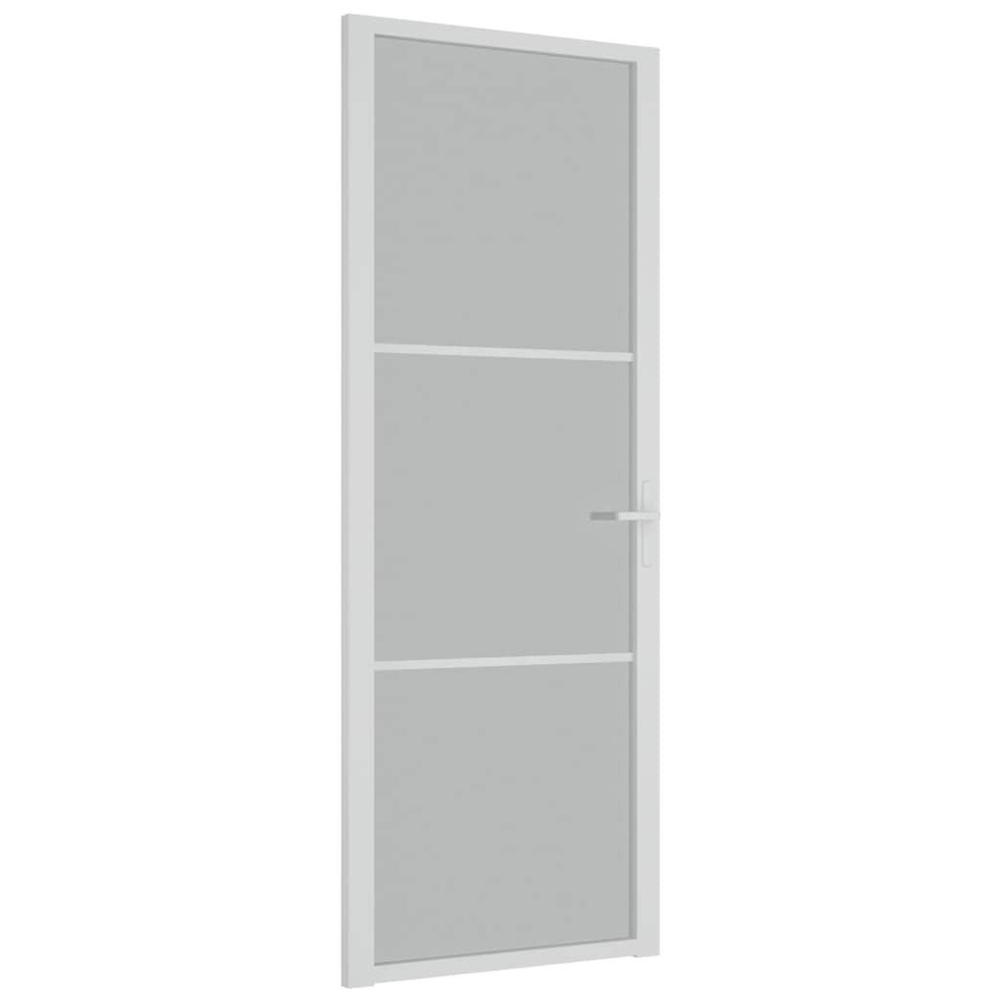 Voir la diapositive 2 : VIDAXL Porte interieure 76x201,5 cm Blanc Verre mat et aluminium