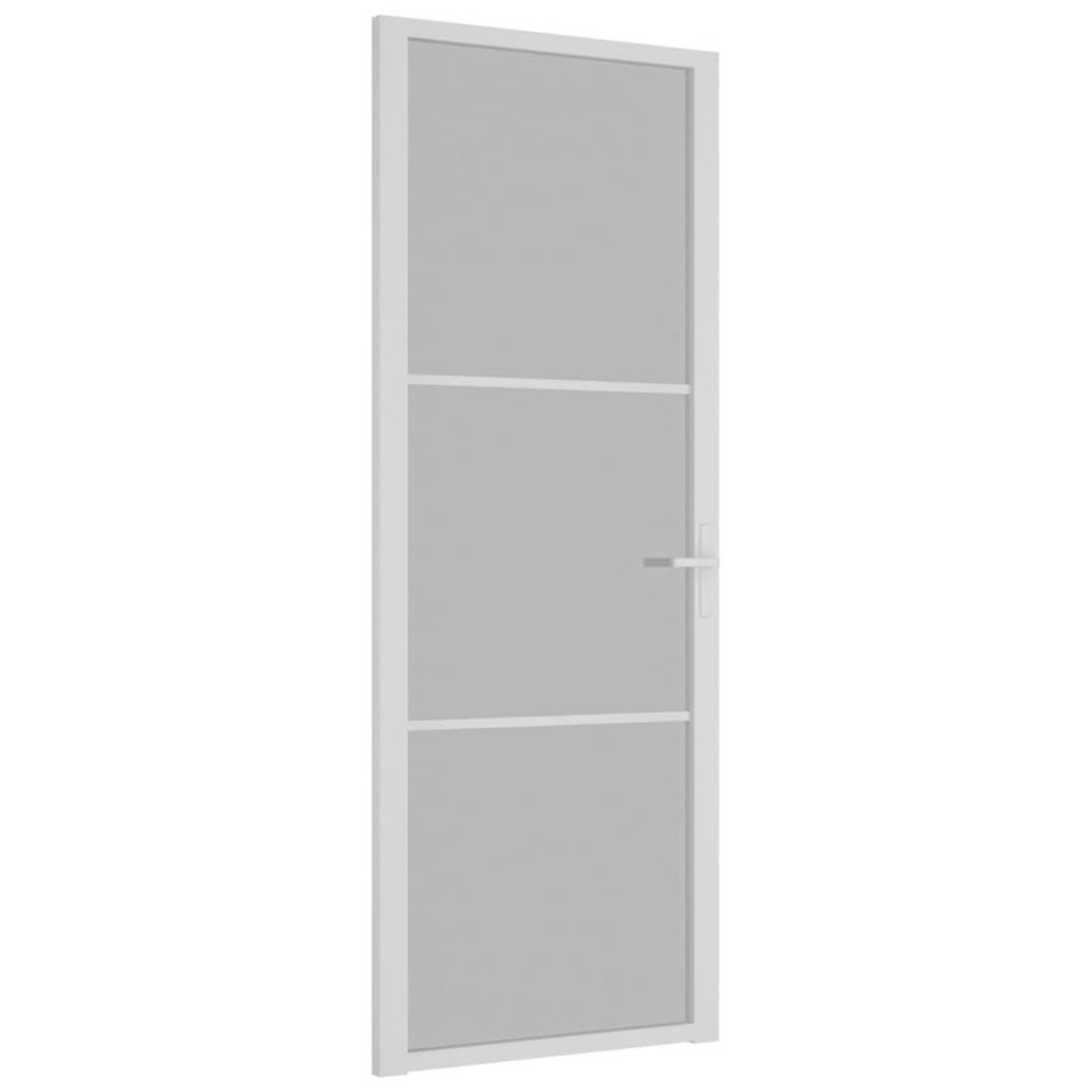 VIDAXL Porte interieure 76x201,5 cm Blanc Verre mat et aluminium