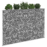 VIDAXL Lit sureleve a gabion en trapeze Acier galvanise 150x20x100 cm