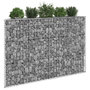 Voir la diapositive 1 : VIDAXL Lit sureleve a gabion en trapeze Acier galvanise 150x20x100 cm