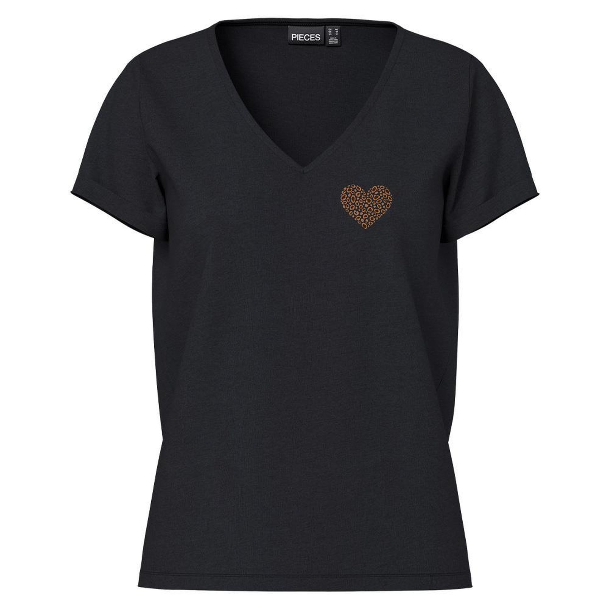 Pieces T-Shirt Noir Femme Pieces Pcoda. Coloris disponibles : Noir