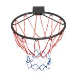 BUMBER Arceau de Basket-Ball mural MALIBU Diamètre 45 cm et filet – fixation murale incluse. Coloris disponibles : Noir, Rouge