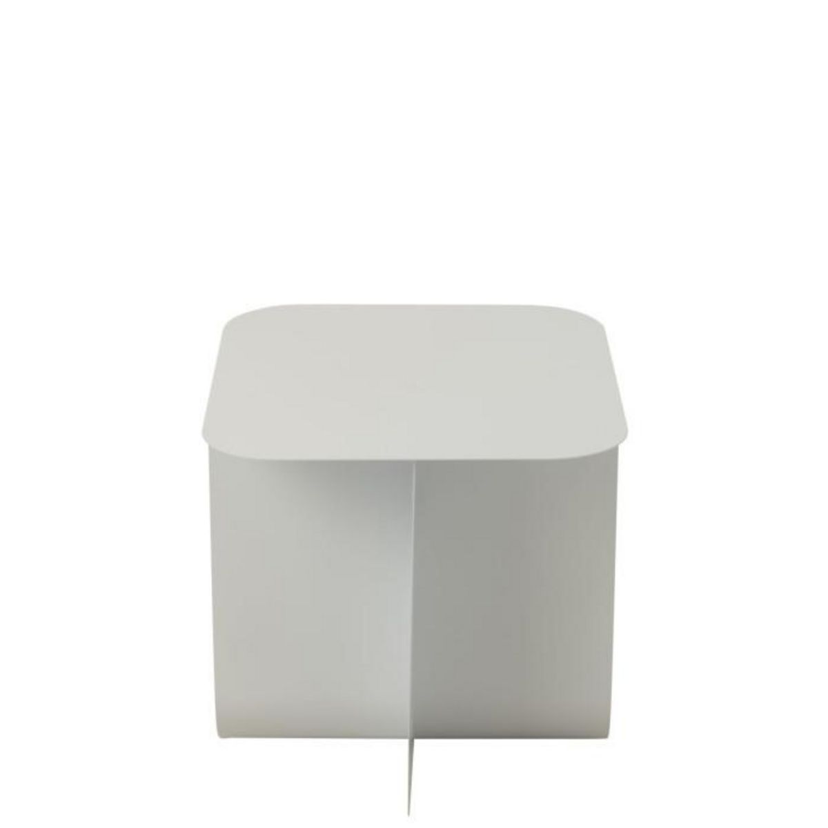 Paris Prix Table d'Appoint Carrée en Métal  Reva  39cm Blanc