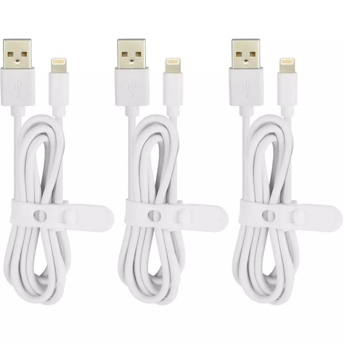 ESSENTIEL B Câble Lightning pack de 3 cables 1m blanc