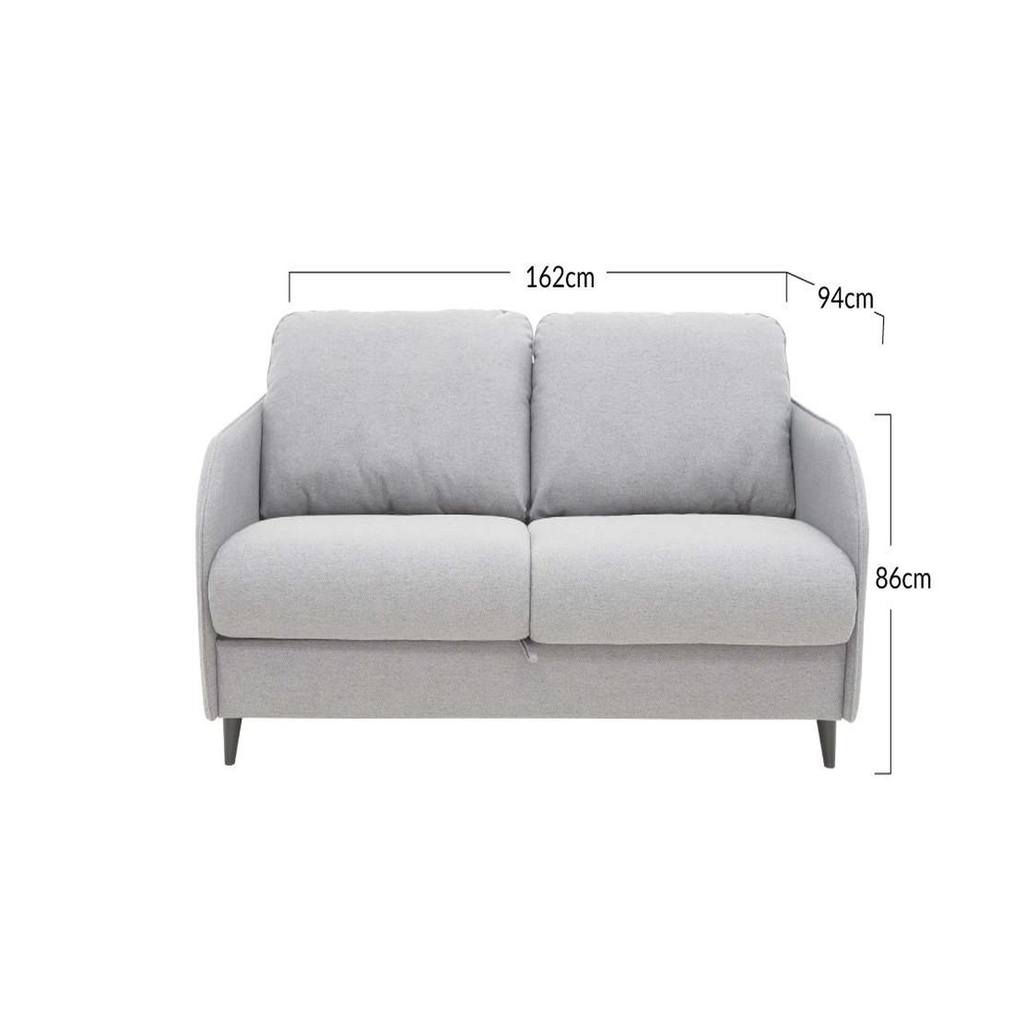 Voir la diapositive 6 : BEST MOBILIER Cosmos - canapé 3 places convertible express couchage quotidien 140 cm matelas 11 cm en tissu