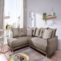 Voir la diapositive 1 : BEST MOBILIER Lena - canapé d'angle gauche convertible - 5 places - latte - style scandinave - café latte