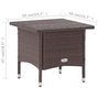 Voir la diapositive 5 : VIDAXL Table a the Marron 50x50x47 cm Resine tressee