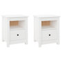 Voir la diapositive 2 : VIDAXL Tables de chevet 2 pcs Blanc 40x35x49 cm Bois de pin massif