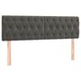 Voir la diapositive 2 : VIDAXL Tetes de lit 2 pcs Gris fonce 72x7x78/888 cm Velours