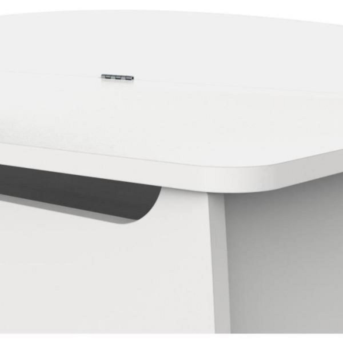 Demeyere Coffre a jouets - FIRMIANA - Style scandinave - Blanc mat / Chene kronberg - 82,4 x 39,1 x 58,9 cm - DEMEYERE