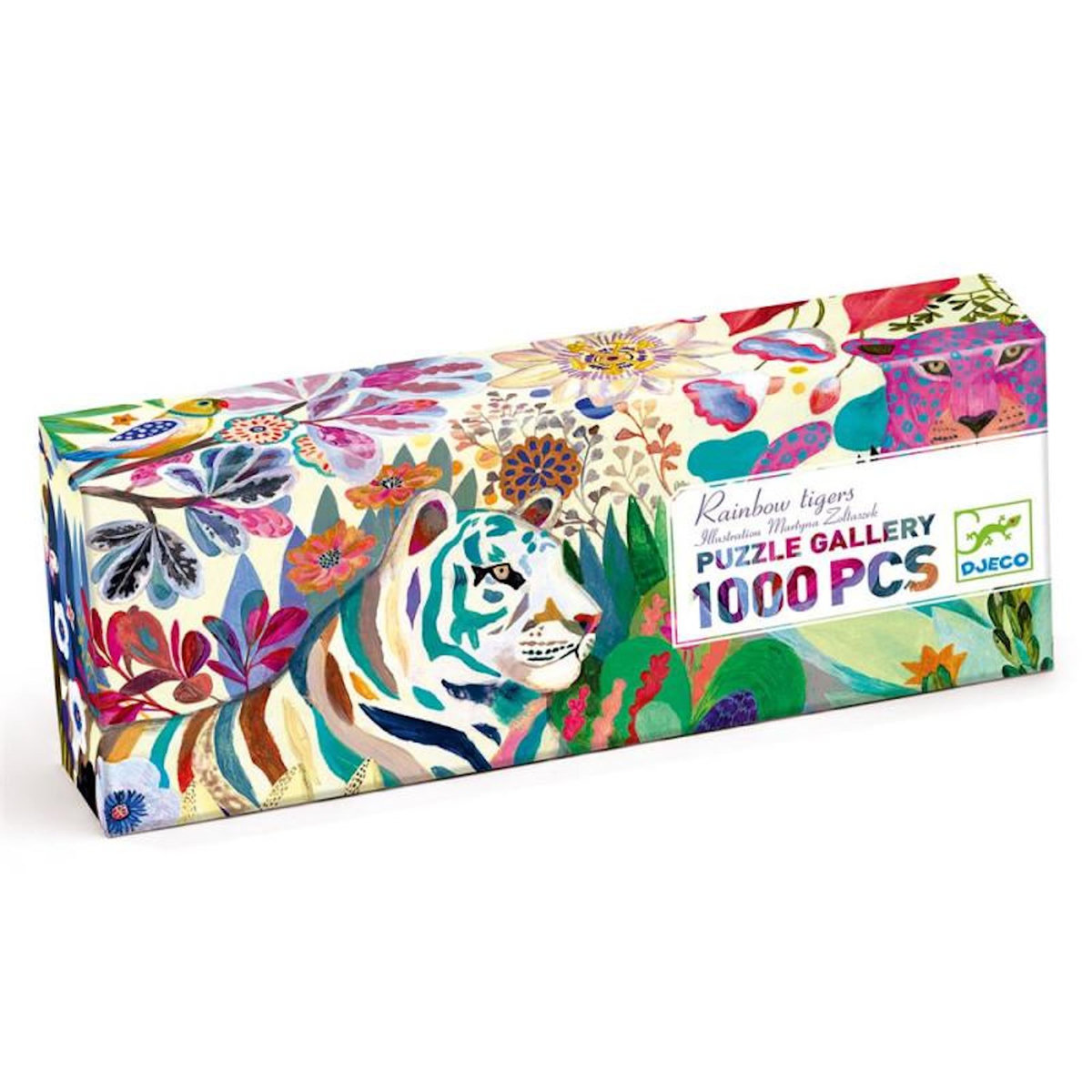Djeco Puzzle 1000 pièces Rainbow Tigers – Djeco – Galerie – Dès 9 ans – Adulte & Enfant