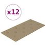 Voir la diapositive 2 : VIDAXL Panneaux muraux 12 pcs Cappuccino 60x30 cm Similicuir 2,16 m^2