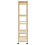 Voir la diapositive 4 : VIDAXL Porte vêtements et étagères et roulettes 110x40x180 cm bambou
