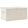 Voir la diapositive 4 : VIDAXL Boîte de rangement Tissu 50x30x25 cm Creme
