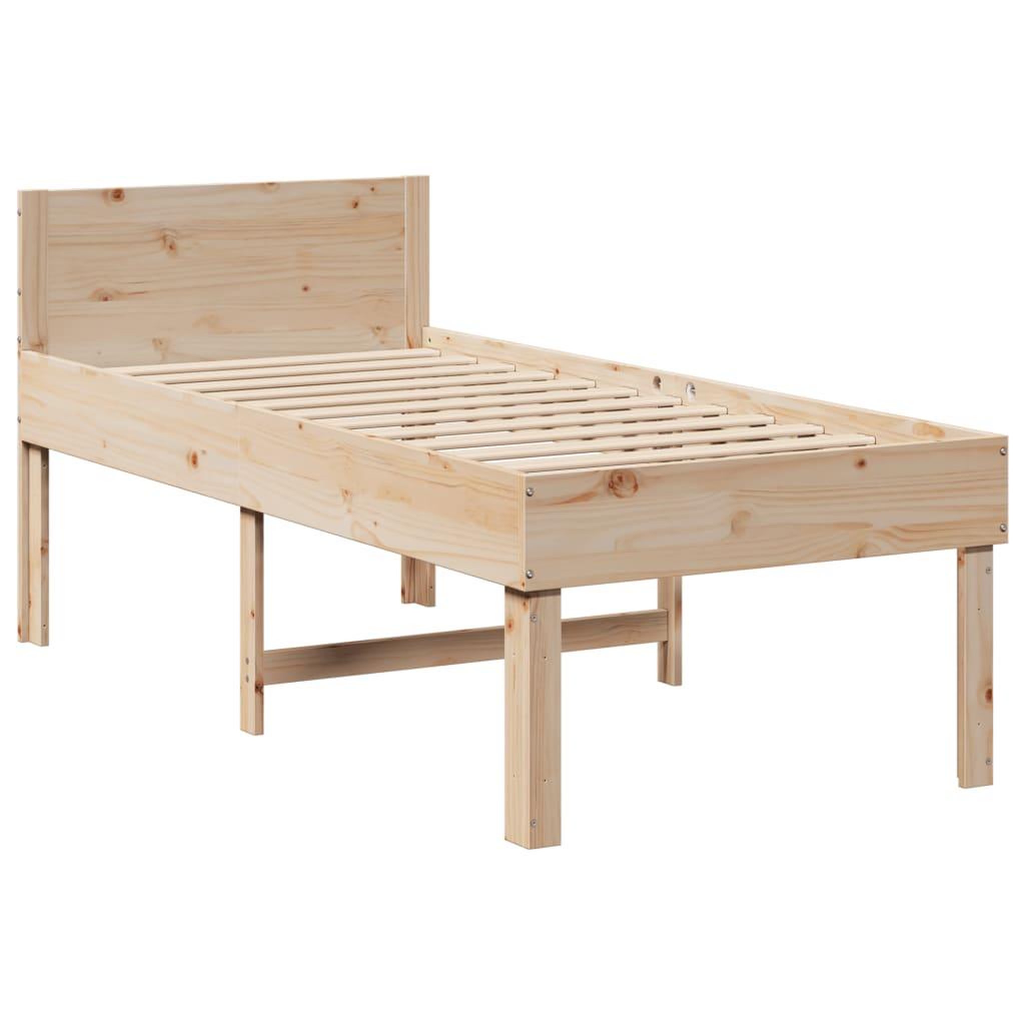 Voir la diapositive 3 : VIDAXL Cadre de lit sans matelas 90x190 cm bois de pin massif