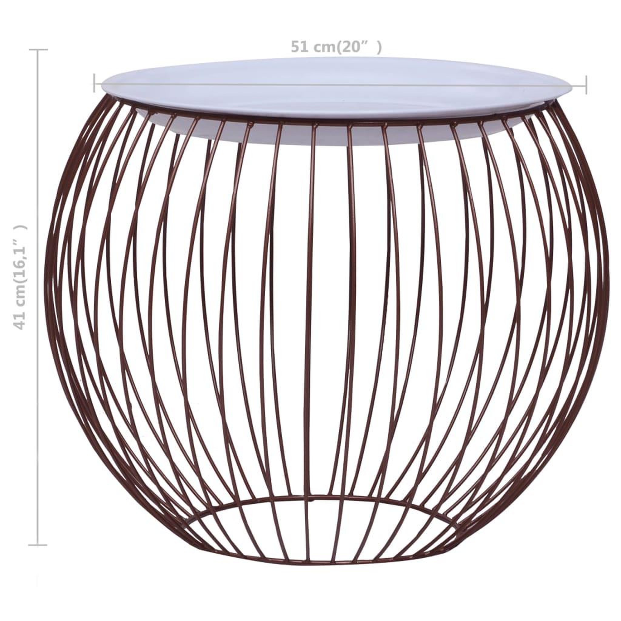 Voir la diapositive 6 : VIDAXL Table basse Dore Ø 51 cm