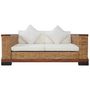 Voir la diapositive 2 : VIDAXL Canape a 2 places avec coussins Marron Rotin naturel