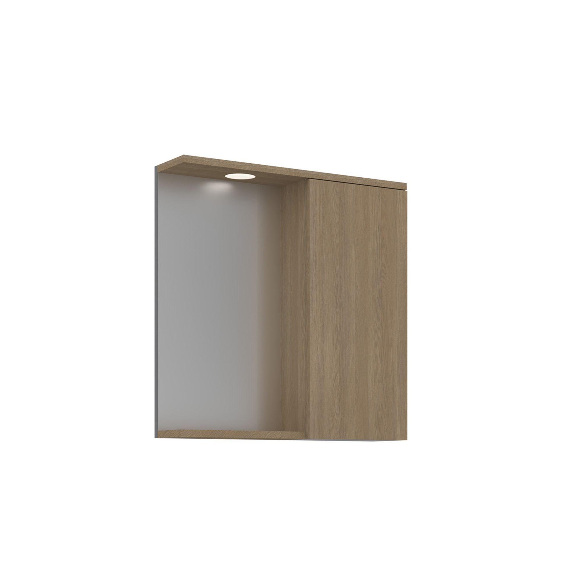 Habitat et Jardin Meuble Salle de Bain avec Miroir  Purus 65  - 63 x 18 x 68 cm - Sonomo Oak