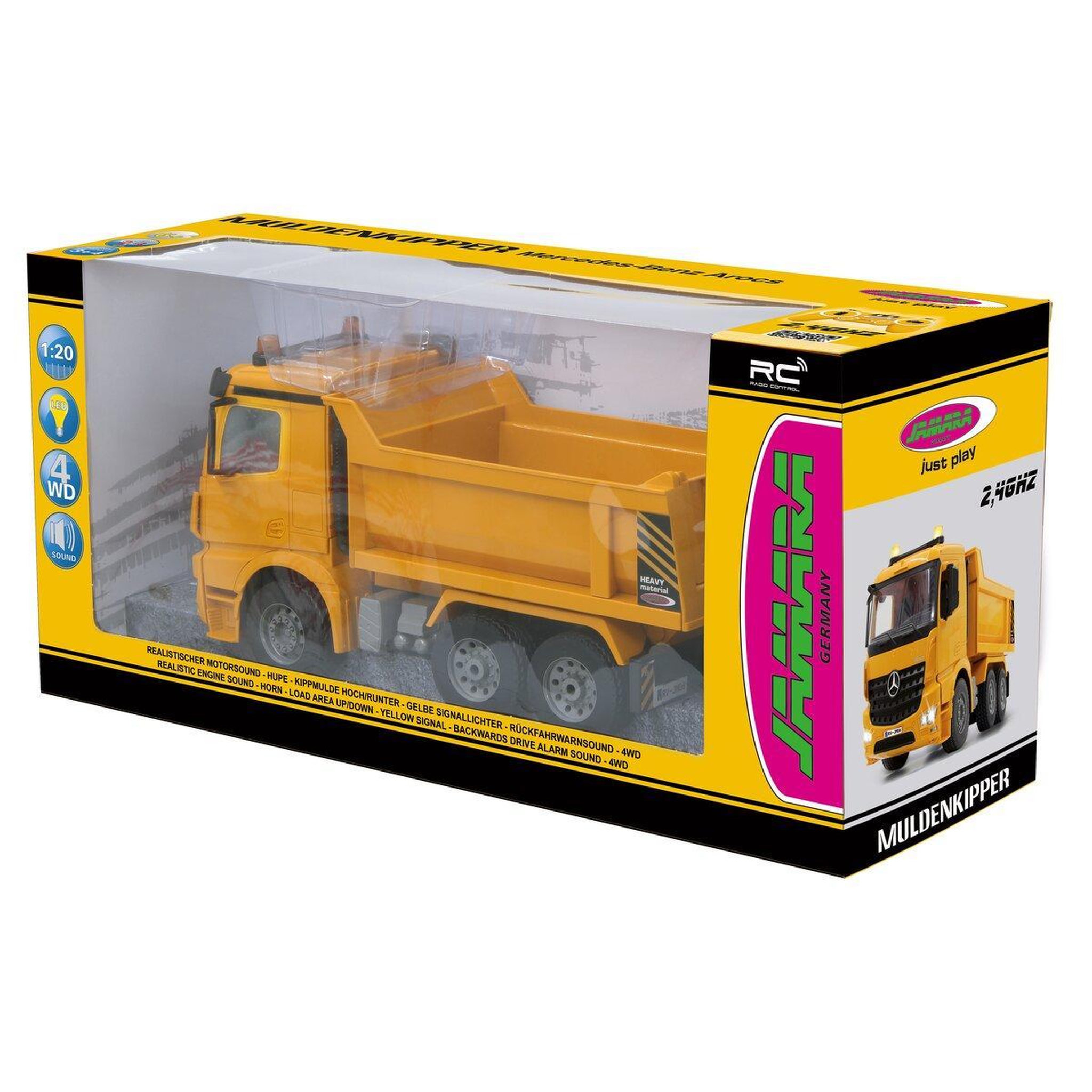 Voir la diapositive 2 : Jamara Camion à benne Mercedes-Benz Arocs 1:20 2,4GHz
