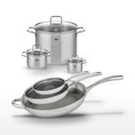 ELO Lot de 3 Poêles Elo Relief Evolution 24/28/32cm et 3 Faitouts Elo Citrin 12/16/26cm