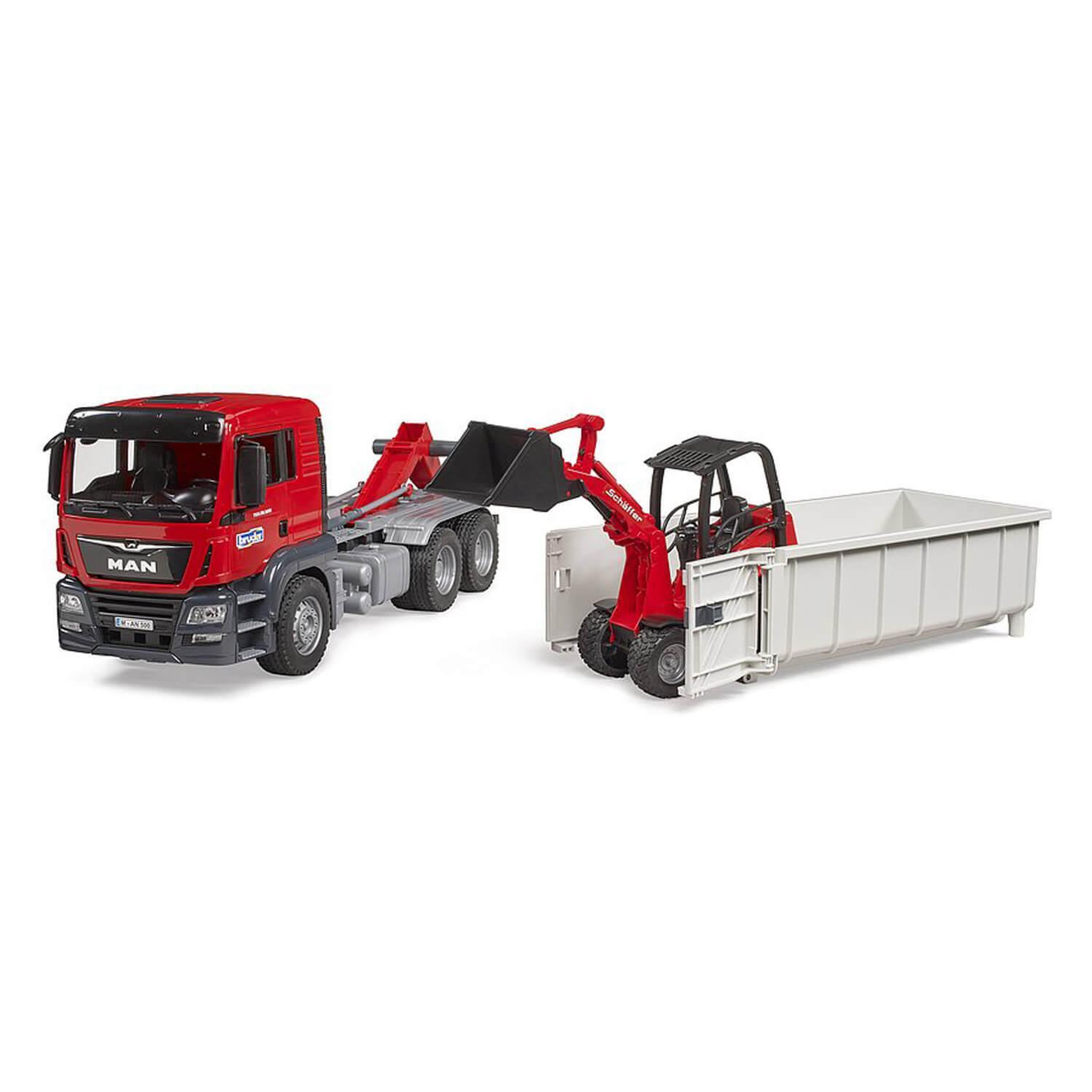 Voir la diapositive 3 : Bruder Camion Bruder MAN TGS avec benne amovible