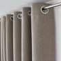 Voir la diapositive 5 : TOILINUX Rideau aspect chenillé - 140 x 240 cm - Taupe