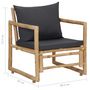 Voir la diapositive 6 : VIDAXL Salon de jardin 4 pcs avec coussins Bambou