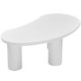 Voir la diapositive 6 : MERAX Table Basse Forme Irrégulière En Demi-lune Blanc