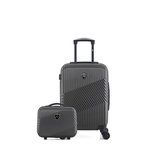 GENTLEMAN FARMER Lot de 2 - Valise cabine et vanity PETER. Coloris disponibles : Vert, Bleu, Beige, Rouge, Gris