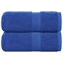 Voir la diapositive 1 : VIDAXL Serviettes d invité 2 pcs bleu 30x50 cm 360 g m² 100% coton