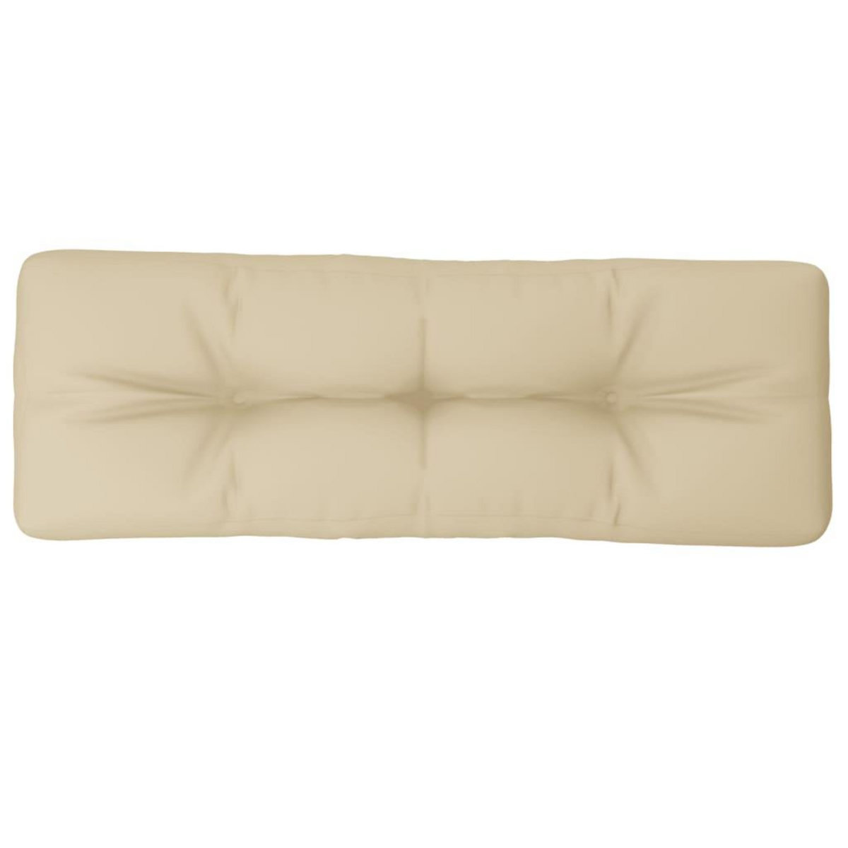 VIDAXL Coussin de palette beige 120x40x12 cm tissu