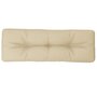 Voir la diapositive 2 : VIDAXL Coussin de palette beige 120x40x12 cm tissu