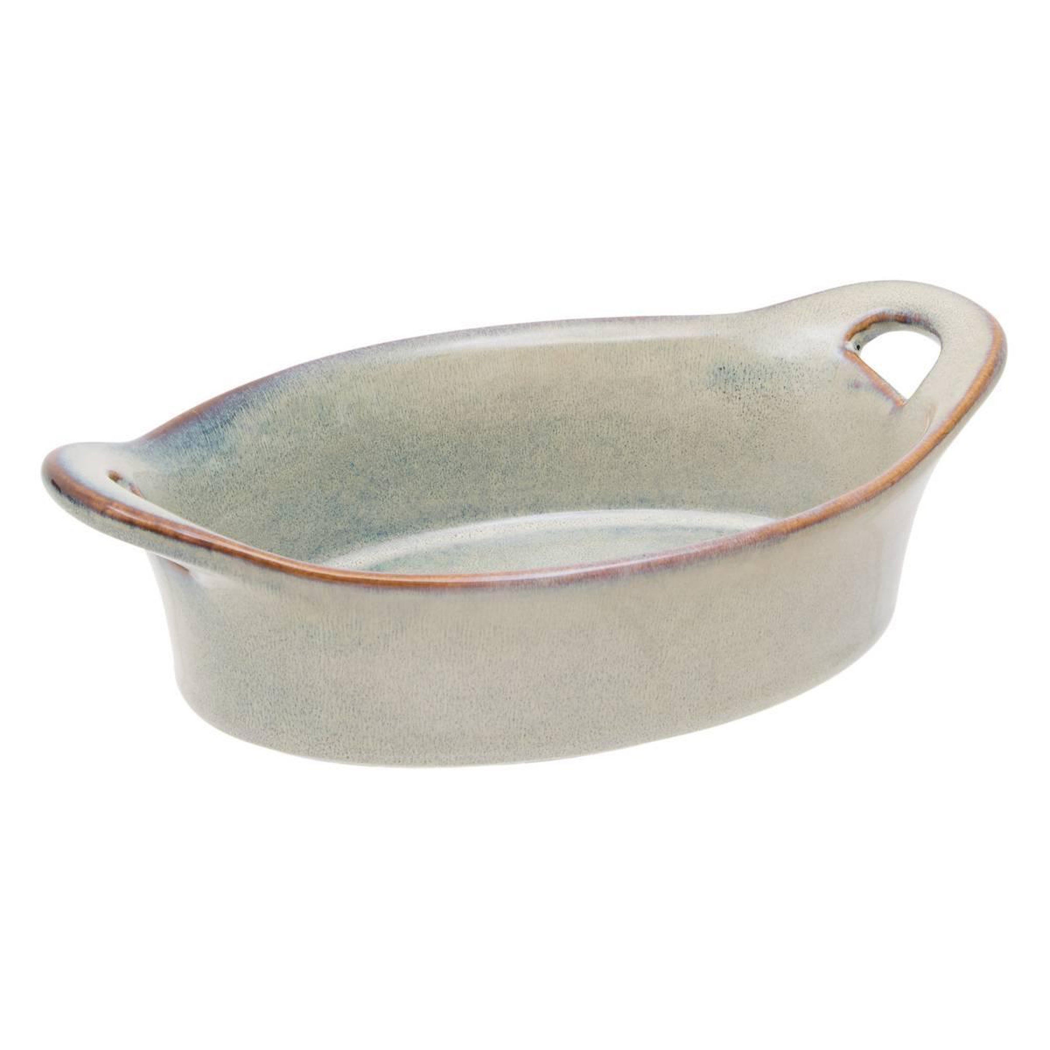 SECRET DE GOURMET Plat à Four Ovale en Grès  Terre Inconnue  20cm Vert