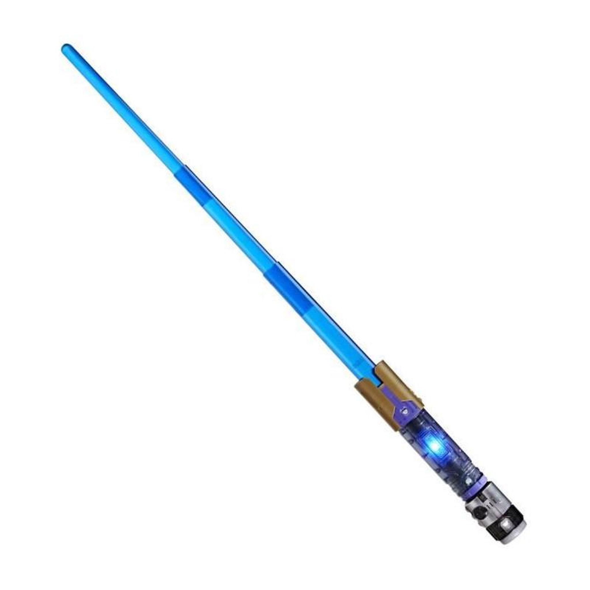 Voir la diapositive 2 : HASBRO Sabre laser électronique Maître Jedi Sol, bleu personnalisable officiel sous licence Star Wars Lightsaber Forge Kyber Core, de