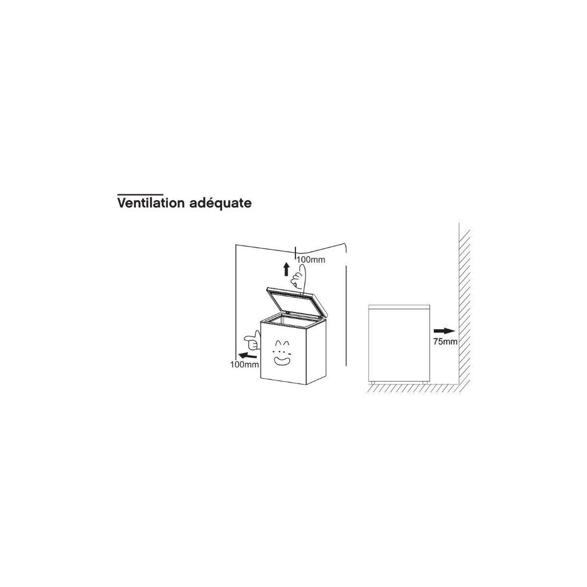 Voir la diapositive 5 : ESSENTIEL B Congélateur coffre ecc85-125hib1