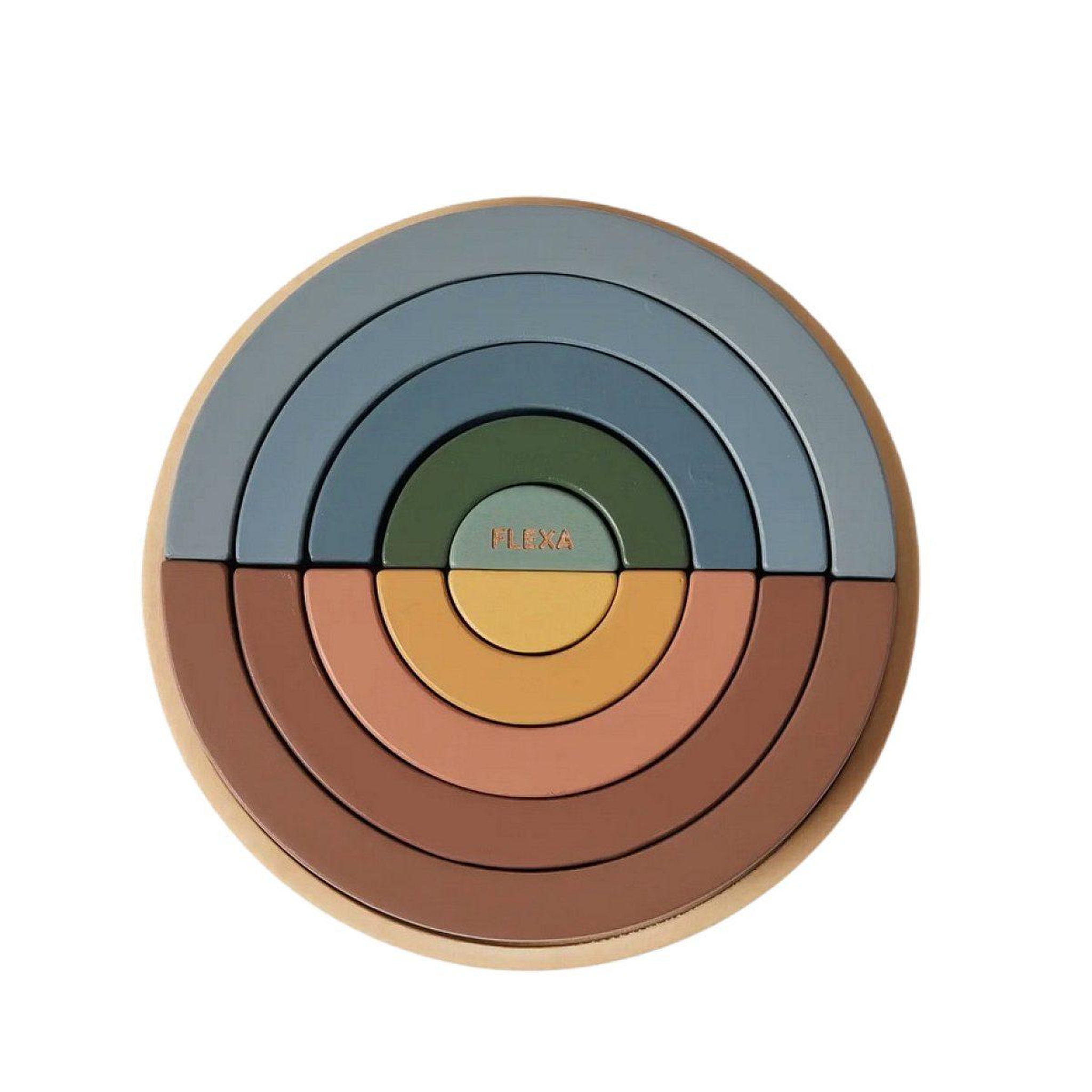 FLEXA Puzzle arc-en-ciel en bois