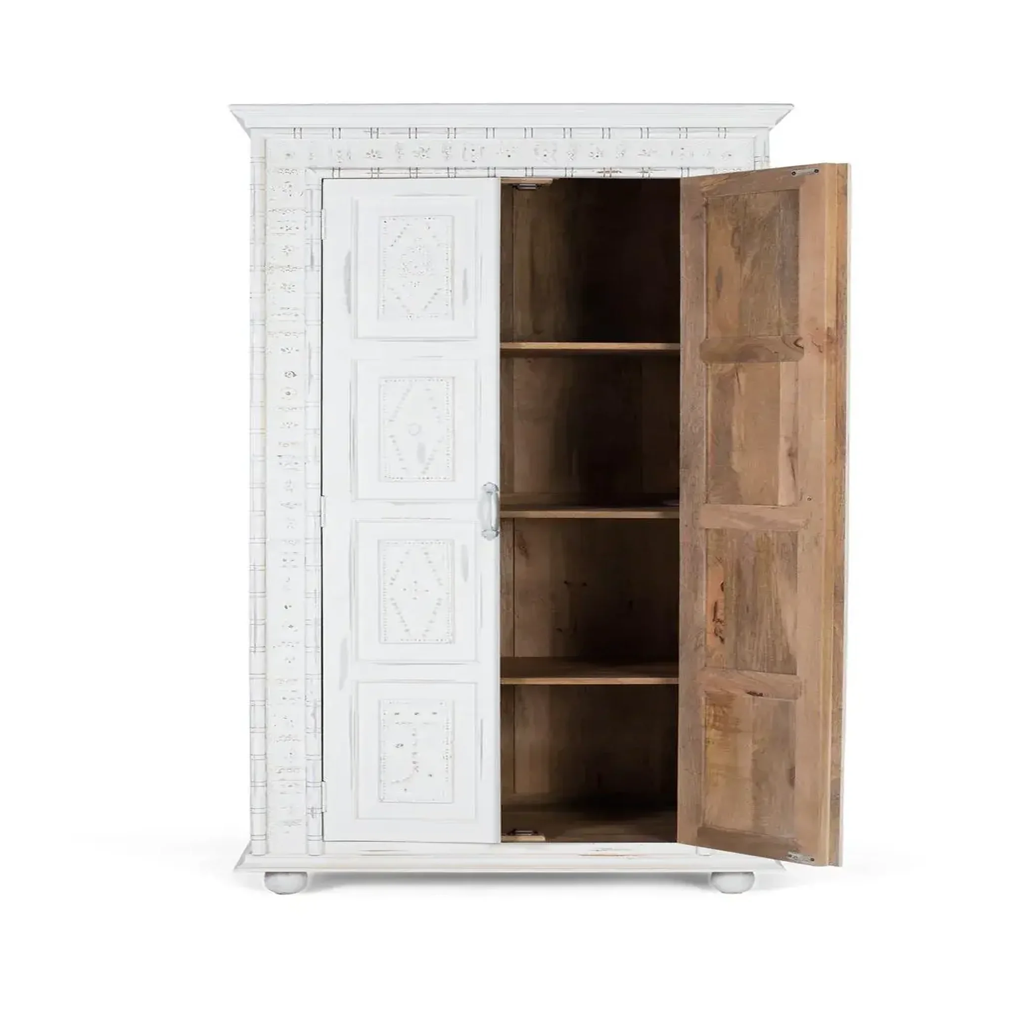 Voir la diapositive 3 : GINER Y COLOMER SL Armoire en bois de manguier 100cm style méditerranéen moderne